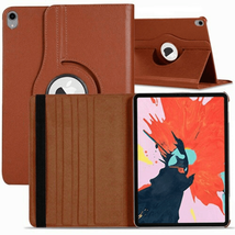 Leather Rotating Portfolio Stand Case Cover BROWN for iPad Pro 9.7″/Air 1/Air 2 - £5.40 GBP