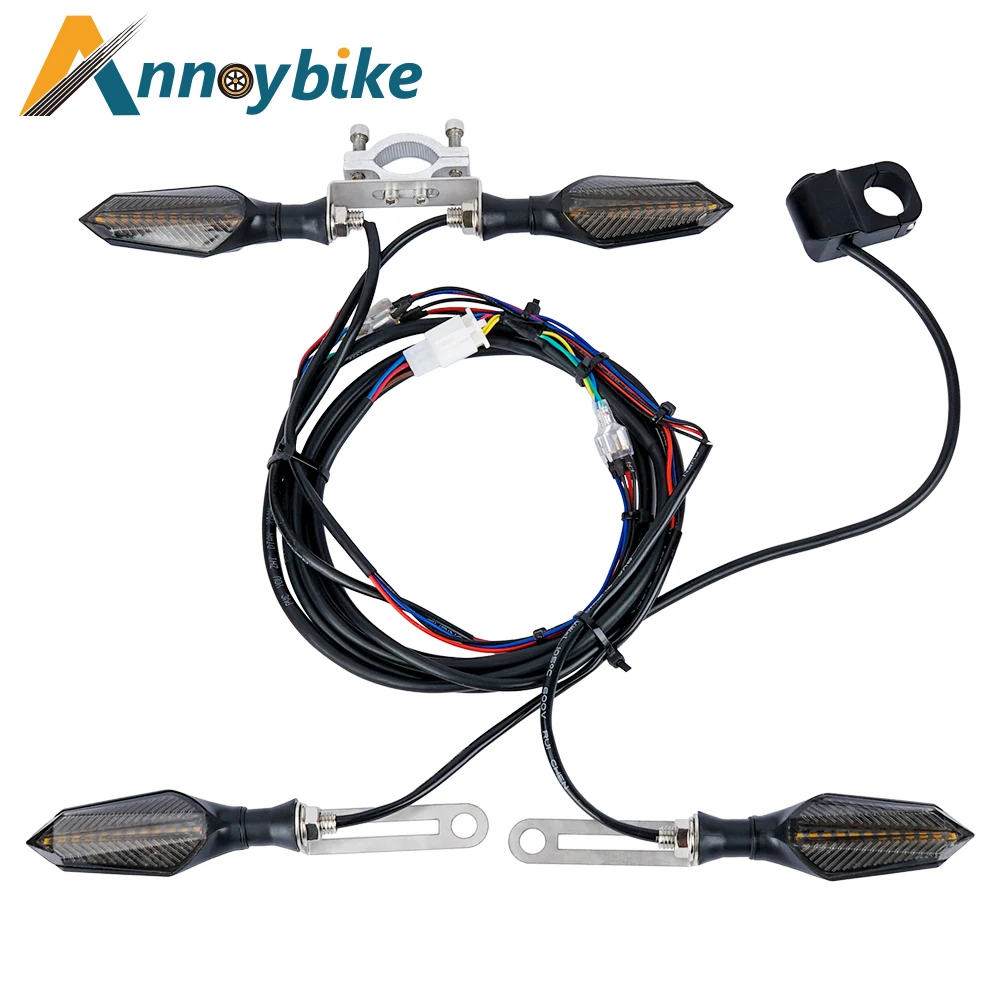 E bike 48V 60V Electric Bicycle Waterproof Cable Light Set Front Rear Flashing - £18.13 GBP+