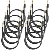 10 Pack Guitar Cable 10 Ft Ts 1/4&#39;&#39; Straight To Straight Instrument Cabl... - $78.99