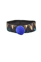 MHUDI Womens Headband Pom Pom Wool Blue Multicolor One Size - $65.60