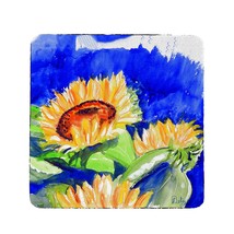 Betsy Drake Rising Sunflower Coaster Set of 4 - £27.17 GBP