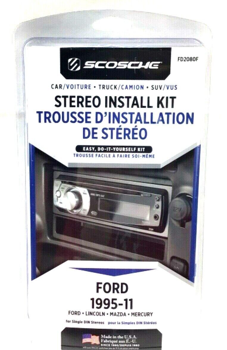Scosche FD2080F Car Truck SUV Stereo Install Kit Ford 1995 - 2011 Simple DIN New - $13.98