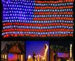 American Advanced Flag String Lights, 420 LED Waterproof Led Flag Net Li... - $37.03