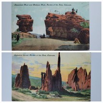 Colorado Garden of the Gods Cathedral Spires And Balance Rock Postcard Lot 1914 - £8.47 GBP