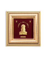 24ct Gold Mahavir Frame Pure Gold Leaf 12.7 x 12.7 cm - $2,433.47 MXN
