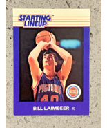 1988 KENNER STARTING LINEUP CARD - BILL LAIMBEER - ULTRA RARE NM-MT PISTONS - $68.93 CAD
