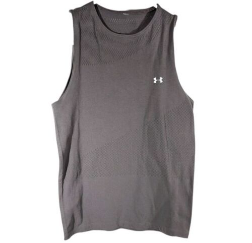Under Armour Sleeveless Shirt Womens Small Gray Brown Workout Running Top - £14.89 GBP