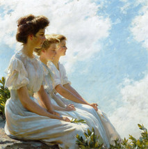 Charles Courtney Curran On the Heights  circa 1909 - £22.37 GBP+