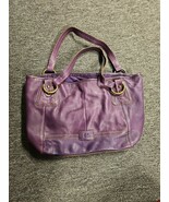 THE SAC/MEDIUM Plum Purple LEATHER/HOBO HANDBAG Shoulder Bag Purse Preowned - $39.55