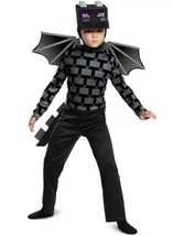 Boys Minecraft Halloween Costume Ender Dragon Black 4 Pc Jumpsuit Mask- 7/8 - $29.70