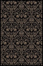 Concord Global 49436 6 ft. 7 in. x 9 ft. 3 in. Jewel Damask - Black - £120.22 GBP