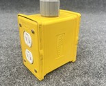 Hubbell HBLPOB1D 20A Portable Yellow Outlet Box Double Sided Used - $74.24