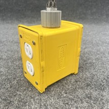 Hubbell HBLPOB1D 20A Portable Yellow Outlet Box Double Sided Used - $74.24