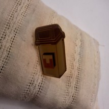 vintage trash can lapel pin - $18.00