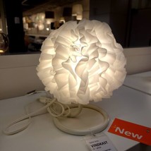Ikea VINDKAST Decorative Table Lamp Textile White 10&quot; No Bulb New - £41.05 GBP