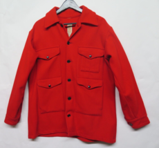 Vtg HUDSON&#39;S BAY Canada Red 3 Point Wool Cruiser Hunting Jacket L XL Map Pockets - £222.90 GBP