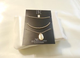 INC International Concepts Gold-Tone 3-Pc. Set Beaded &amp; Oval Layer Neckl... - $14.39