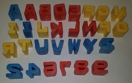 VTG 29 Mattel Tuff Stuff Alphabet Blocks Letters Numbers Duplicates 1971 - £16.42 GBP
