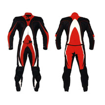 Men Three Tone Colors Genuine Real Leather Motorcycle Pant Suit With Safety Pads - £231.56 GBP