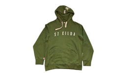 ISC St Kilda Saints AFL Olive Green Hoodie Size L Number 73 - $42.75