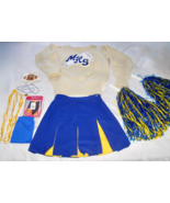 VINTAGE LOT of 8 = VARSITY CHEERLEADING UNIFORM (CAPTAIN) + LOT OF 6 ACC... - $157.41