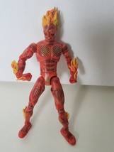 2002 Marvel Legends Human Torch 6&quot; Toy Biz Action Figure Vintage Fantastic Four - £23.48 GBP