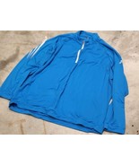 Adidas 96% Polyester/ 4% Spendex Blue Neck Zipper Thin Sweater Shirt Men... - $27.44 CAD