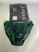 2xist Sliq Velour Hip Brief Underwear Rain Forest Green Mens Size S - £23.19 GBP