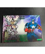 2022 UD FLEER ULTRA AVENGERS GREATEST BATTLES GREEN FOIL SHI&#39;AR AND KREE... - £4.64 GBP