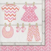 Bundle of Joy Girl Luncheon Napkins - Baby Shower Party Supplies - $1.42