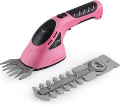 Lichamp 2-in-1 Electric Hand Held Grass Shear Pink Hedge Trimmer, CGS360... - $33.99