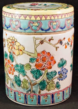 Antique Chinese Famille Rose Porcelain Lidded Tea Jar Caddy Qing Dynasty... - £159.86 GBP