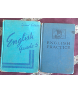 English Grade 5 (195?) English Practice (1941) Lot of 2 Vintage textbooks - $20.00