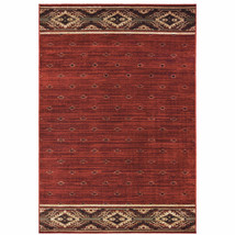 2&#39; X 3&#39; Berry Gold And Ivory Southwestern Power Loom Stain Resistant Area Rug - $95.98