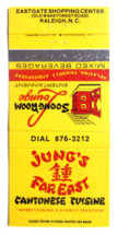 Jung&#39;s Far East - Raleigh, North Carolina Restaurant 30 Strike Matchbook Cover - £1.39 GBP