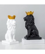 Lion Statue Animal Figurine Nordic Style Resin Decoration Statues Home O... - $35.90