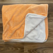 Blankets and Beyond Orange &amp; Cream Fleece Baby Blanket 29.5”X34.5” - $21.84