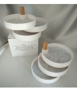 Lot (2) The 2BANDITS White Tiered Catchall Jewelry Trays - NEW (one with... - £15.58 GBP