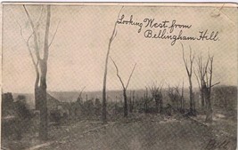 Postcard RPPC Looking West From Bellingham Hill Chelsea Massachusetts Fire 1908 - £5.66 GBP