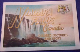 Vintage 1948 Niagara Falls Canada Colored Pictures And Story Souvenir Bo... - $7.99