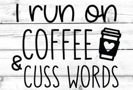 I run on coffee and cuss words funny printed Unisex T-shirt - £12.78 GBP