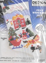 Design Works Crafts Felt Stocking Kit Snowman Sled Horse Children 16”  New - £14.34 GBP