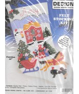 Design Works Crafts Felt Stocking Kit Snowman Sled Horse Children 16”  New - $18.00