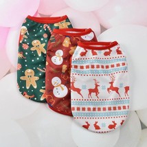 Festive Holiday Pet Vest - Christmas Cartoon Dog Clothes - £7.93 GBP