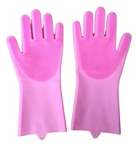 MAGIC Dish Washing Gloves Scrubbing Gloves Better Than Vinyl 1 Pair Pot Washing - £10.15 GBP