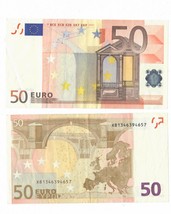 EUROPEAN UNION 50.00 EUROS (REAL CURRENCY FOR YOUR TRAVEL) - £77.32 GBP