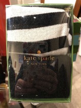 BNIB Kate Spade New York Crew Socks Box With Two Pair  STRIPES  &amp; BLACK - £23.38 GBP