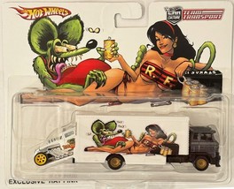 Custom Hot Wheels Set w/BONE SHAKER Team Transport Rat Fink Series w/ Ye... - $166.21