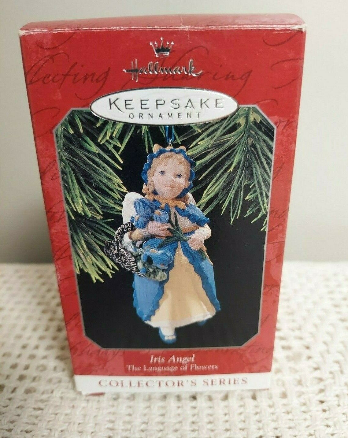 Primary image for Vintage Hallmark Keepsake Iris Angel Ornament 1998 Original Box