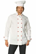 Men&#39;s chef coat full sleeve polycotton kitchen cooking chef coat uniform - £37.17 GBP+